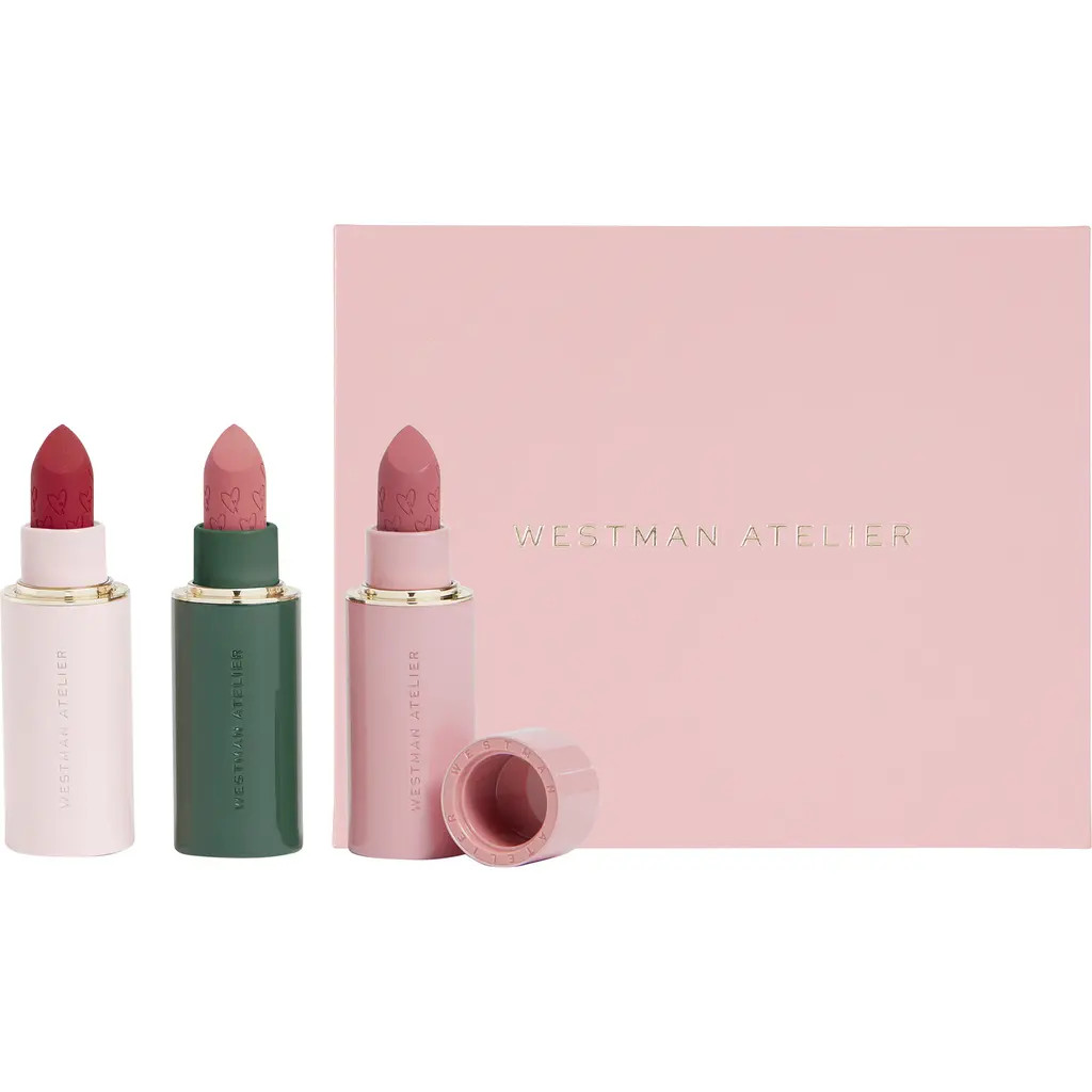 Westman Atelier Lip Suede Matte Lipstick Trio (Limited Edition) in Multi Pink at Nordstrom | Nordstrom