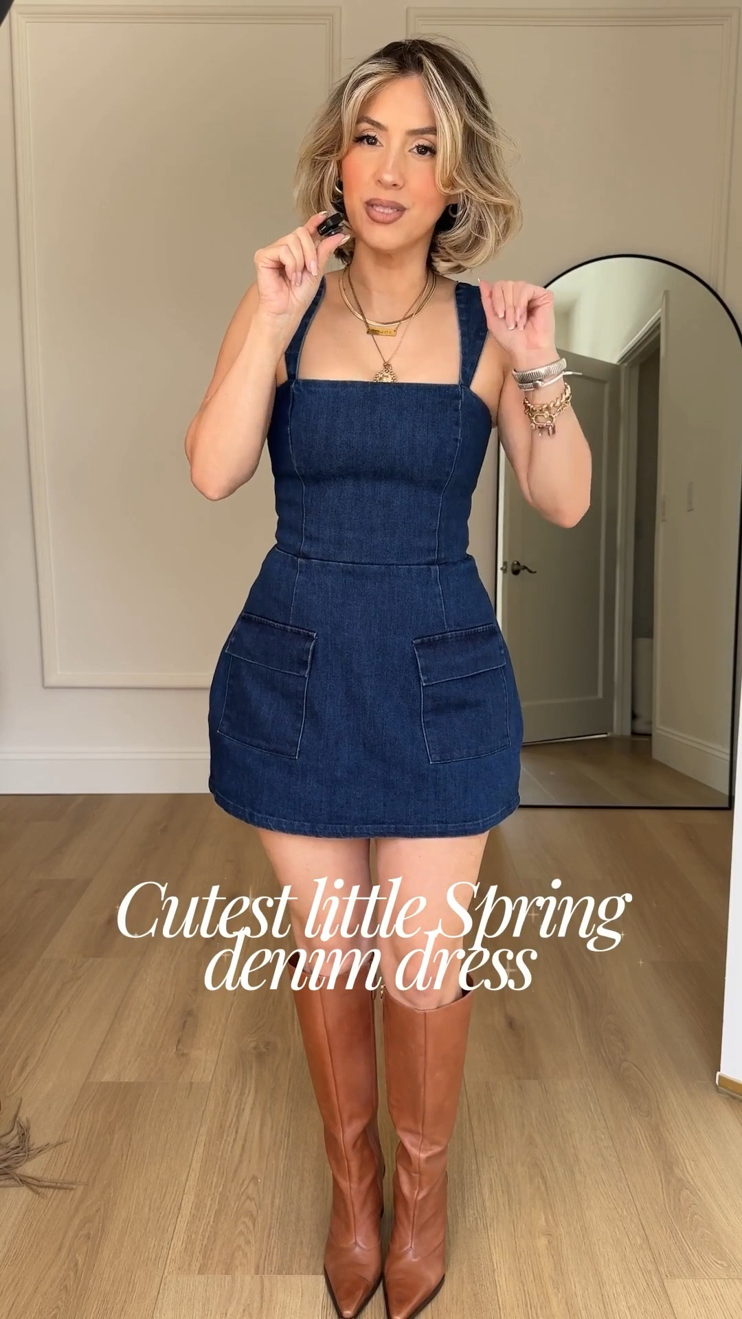 The perfect denim little dress ✨ wearing XS



#LTKootd #LTKgrwm #LTKPetite