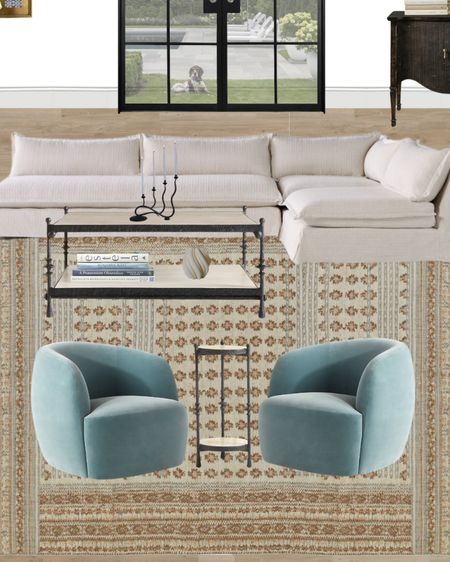 Living room design

Sectional sofa, white sectional, travertine coffee table, square coffee table, round accent table, blue accent chairs, coffee table books, candelabra, neutral rug 

#LTKhome #LTKsalealert #LTKSeasonal