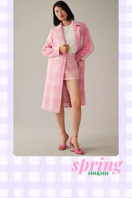 Pink plaid coat 

#LTKworkwear #LTKFind #LTKSeasonal