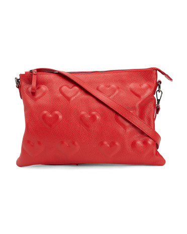 Made In Italy Leather Heart Hardware Pouch | Handbags | Marshalls | Marshalls