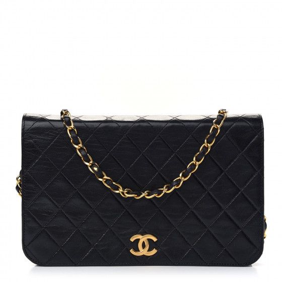 CHANEL Lambskin Quilted Medium Single Flap Black | FASHIONPHILE | Fashionphile