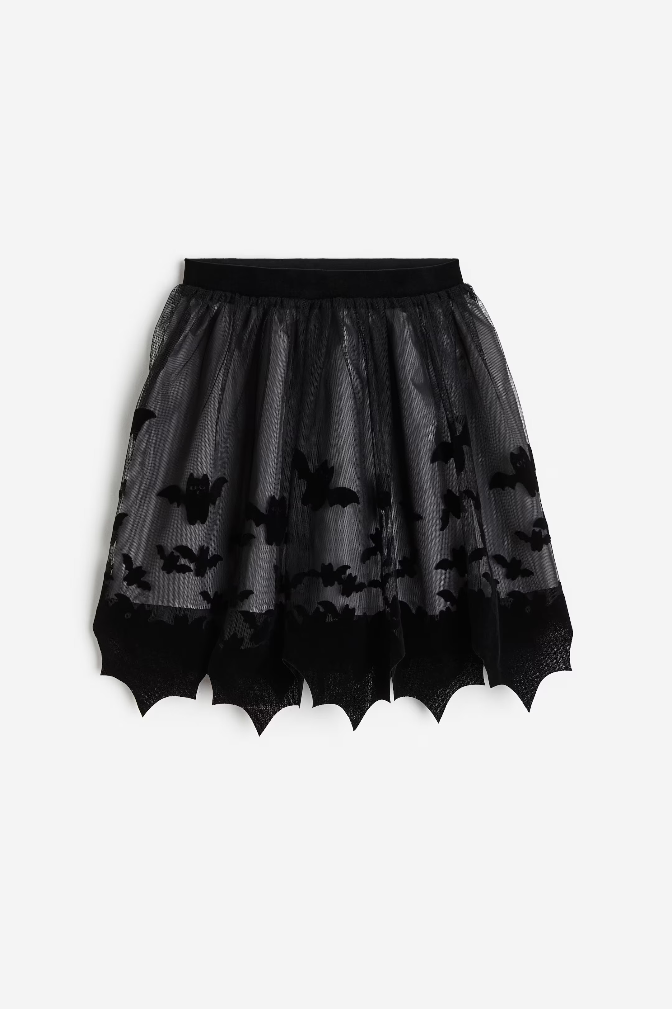 Tulle Skirt - Regular waist - Knee-length - Black/bats - Kids | H&M US | H&M (US + CA)