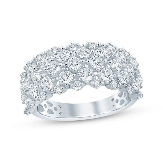 Lab-Created Diamonds by KAY Multi-Row Ring 2 ct tw 14K White Gold | Kay Jewelers