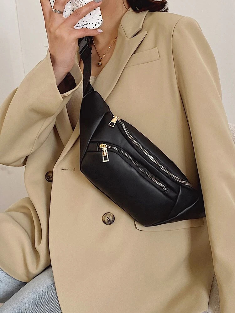 Pocket Front Fanny Pack | SHEIN