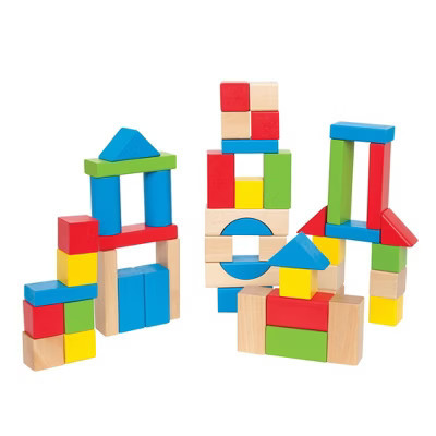 Hape Maple Wood Kids Building & Stacking Blocks, 50 Pieces | Target
