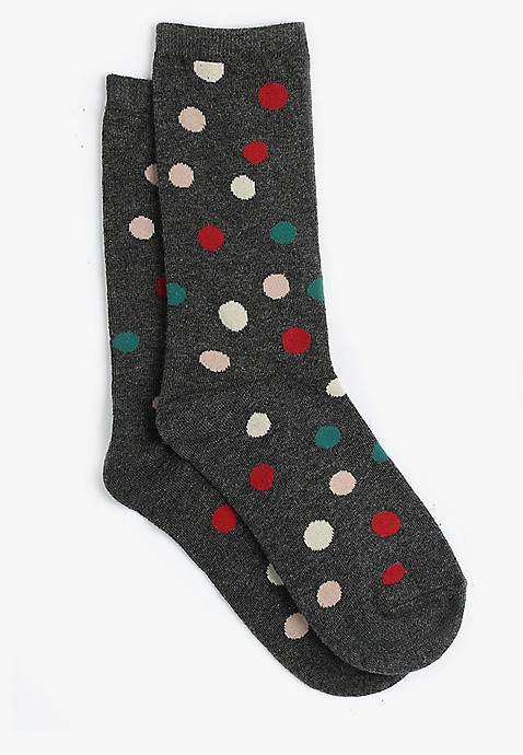 Multi Color Polka Dot Crew Socks | Maurices