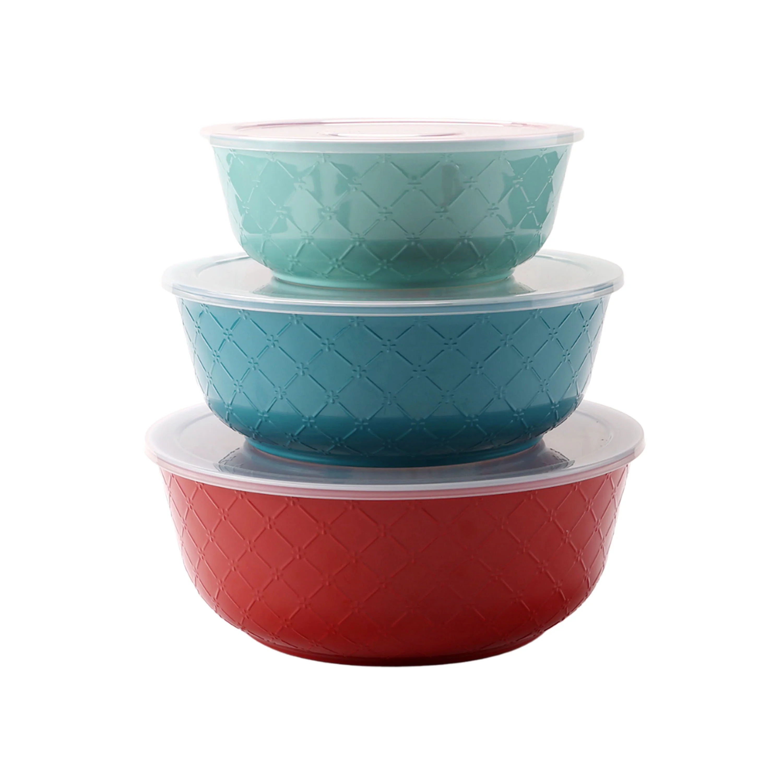 The Pioneer Woman Wishful Winter Solid Colors 6-Piece Melamine Holiday Bowl Set - Walmart.com | Walmart (US)