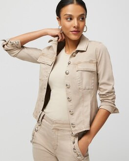 Fit & Flare Denim Shacket | White House Black Market