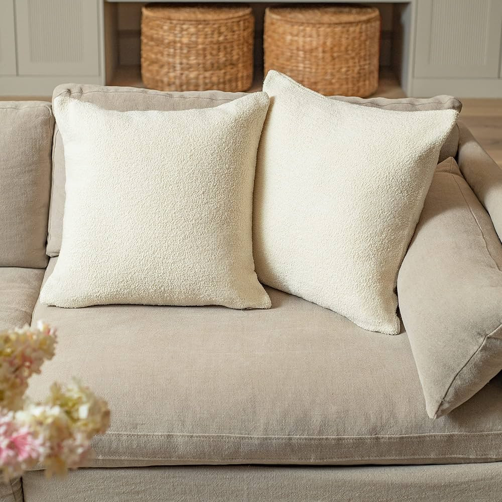 MOBHREEN Throw Pillow Covers Set of 2 Pillow Covers 18x18 YKK Zipper Decorative Pillow Covers Cus... | Amazon (US)