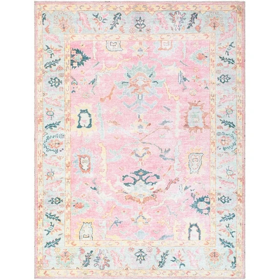 My Texas House Eloise Traditional Floral Indoor Washable 5' x 8' Area Rug | Walmart (US)