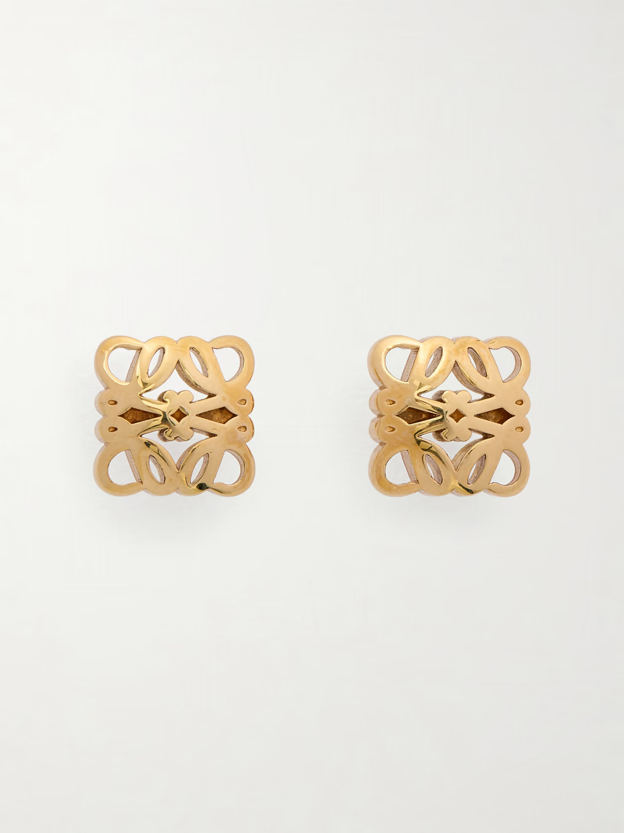 LOEWE - Bombe Anagram Gold-tone Earrings - One size | NET-A-PORTER (US)