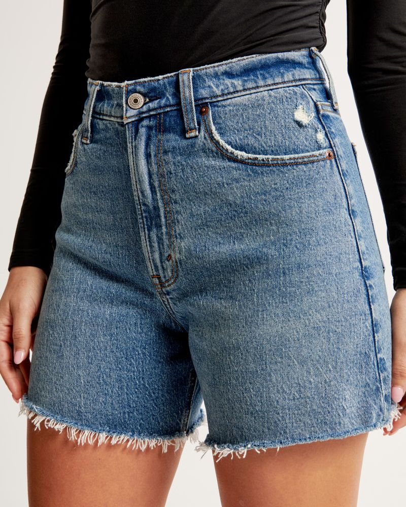 Women's Curve Love High Rise Dad Short | Women's Bottoms | Abercrombie.com | Abercrombie & Fitch (US)