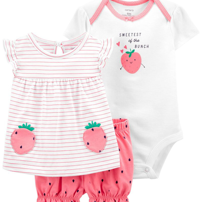 3-Piece Strawberry Little Short Set | Carter's