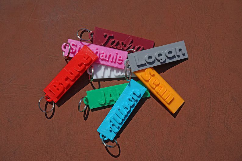 Bag Tag, Personalized Name Tag, Personalized Key Chain, Name Tag, Birthday Favors, Plastic Name T... | Etsy (US)