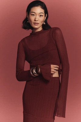 Derek Lam 10 Crosby Isolde Sheer Sweater | Anthropologie (US)