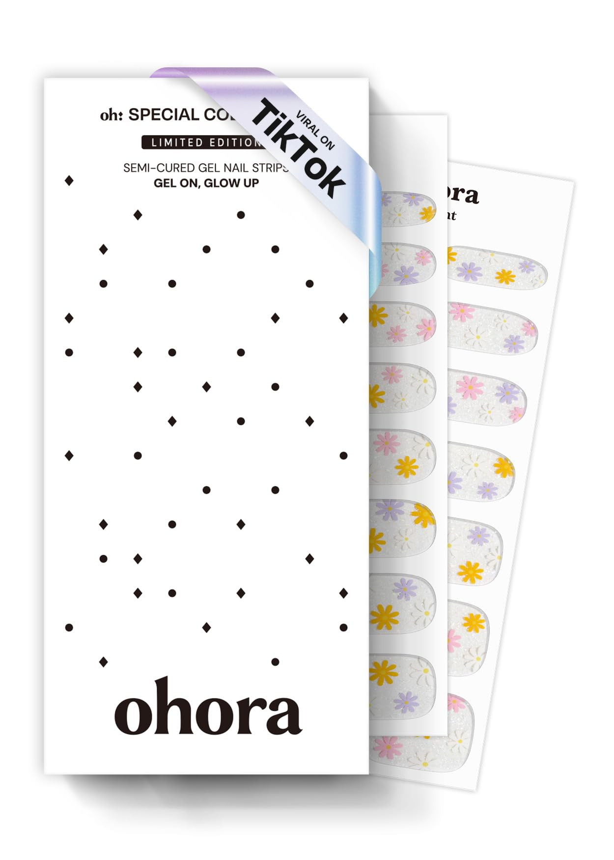 ohora Semi Cured Gel Nail Strips (N Daisy Disco) - Rainbow, Works with Any UV/LED Lamps, Salon-Qu... | Amazon (US)
