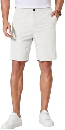 COOFANDY Men's Casual Shorts 9 Inch Flat Front Lightweight Summer Beach Vacation Shorts with 4 Po... | Amazon (US)