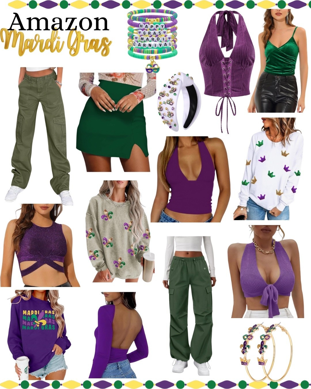 Mardi Gras outfit. Mardi Gras party style. Glitter outfit. Purple. Green. Gold. Amazon fashion 

#LTKTravel #LTKFindsUnder50 #LTKFindsUnder100