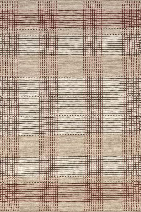 Beige Oregon Plaid Wool 10' x 14' Area Rug | Rugs USA