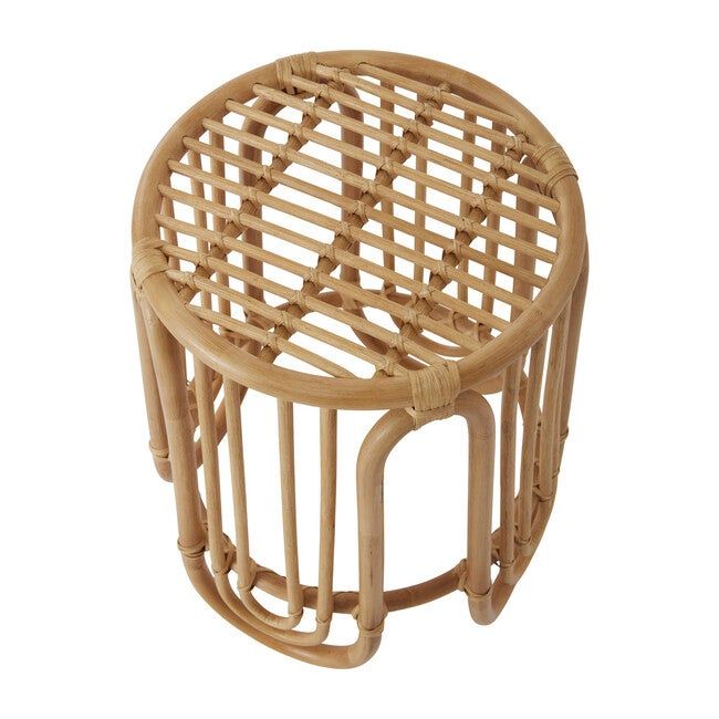 Oyoy Rainbow Rattan Stool, Natural Maisonette | Maisonette