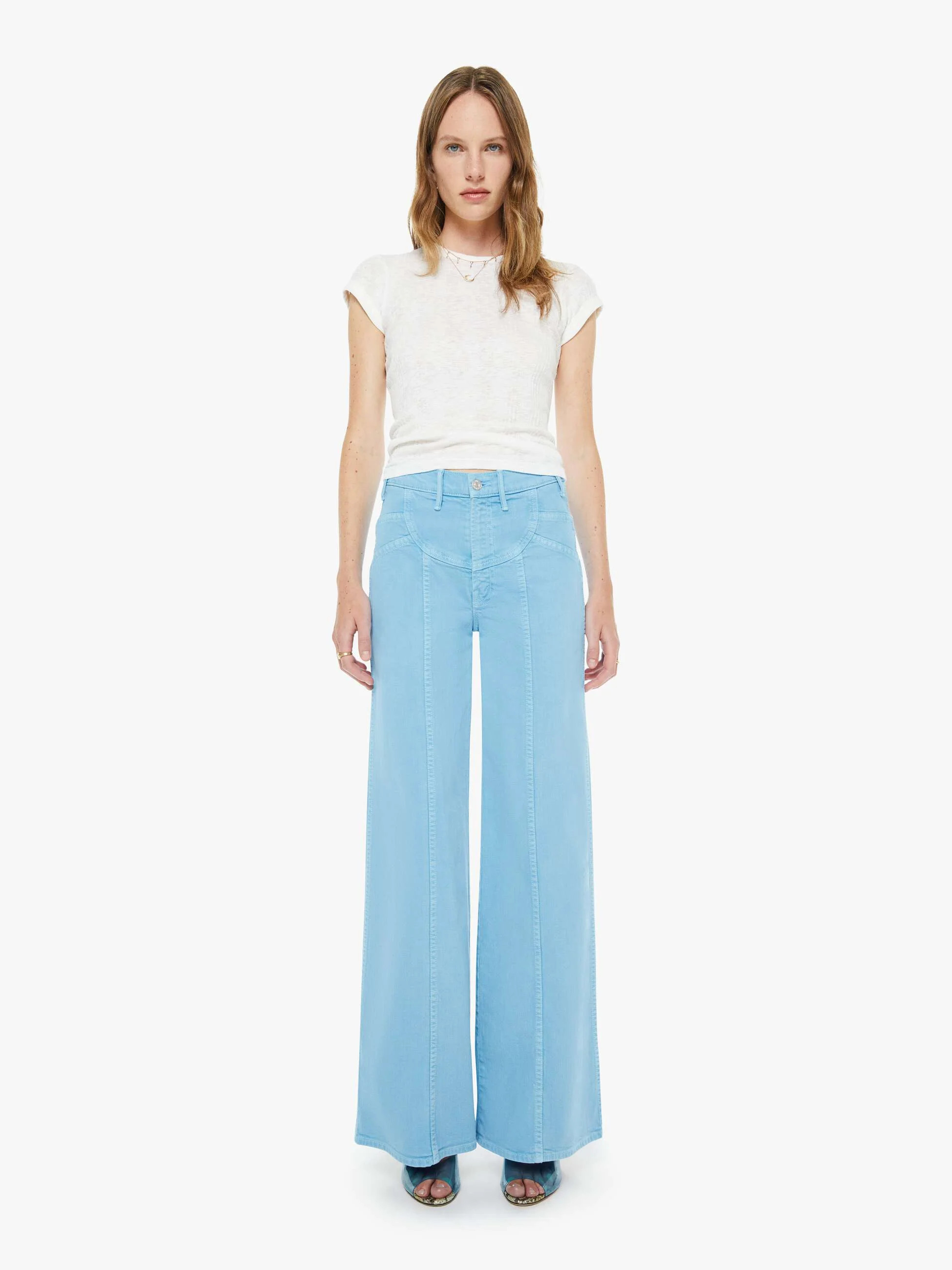 The Sunny Hustler Roller Sneak - The Devil May Care - Heritage Blue | Mother Denim