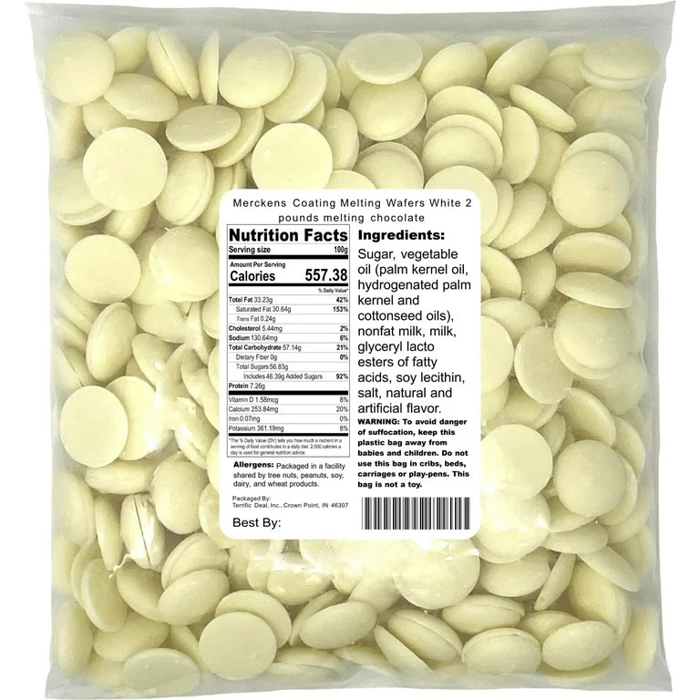 The Nile Sweets Low Sodium White Chocolate Melting Wafers, 2 lbs | Walmart (US)