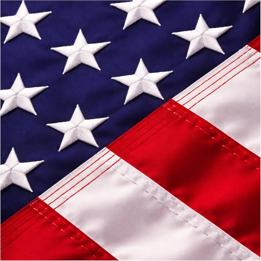 Premium 3x5 American Flags for Outside \u2013 Heavy Duty Nylon, Embroidered Stars & Sewn Stripes | Amazon (US)