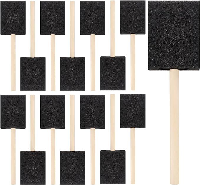 20 Pcs Foam Paint Brushes, 2 Inch Foam Brush, Wood Handle Sponge Brush, Sponge Brushes for Painti... | Amazon (US)