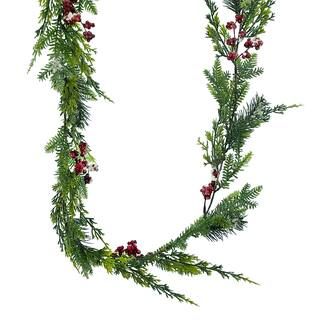 6ft. Snowy Cedar & Red Berry Garland by Ashland® | Michaels Stores