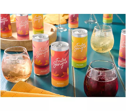 Vino Voyage (24) 250ml Cans Tailgate Frutas Sangria Wine - QVC.com | QVC