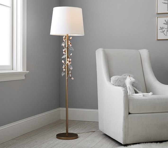 Grace Pink Flower Floor Lamp | Pottery Barn Kids