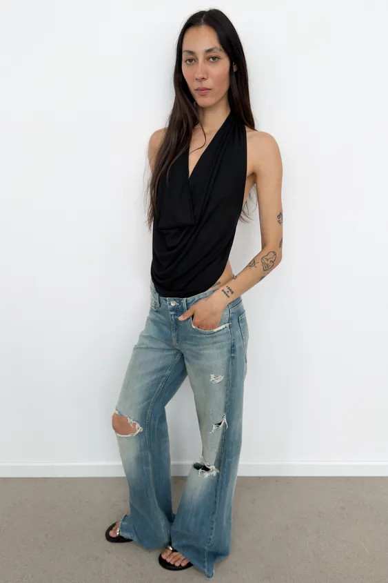 DRAPED HALTER TOP | Zara US
