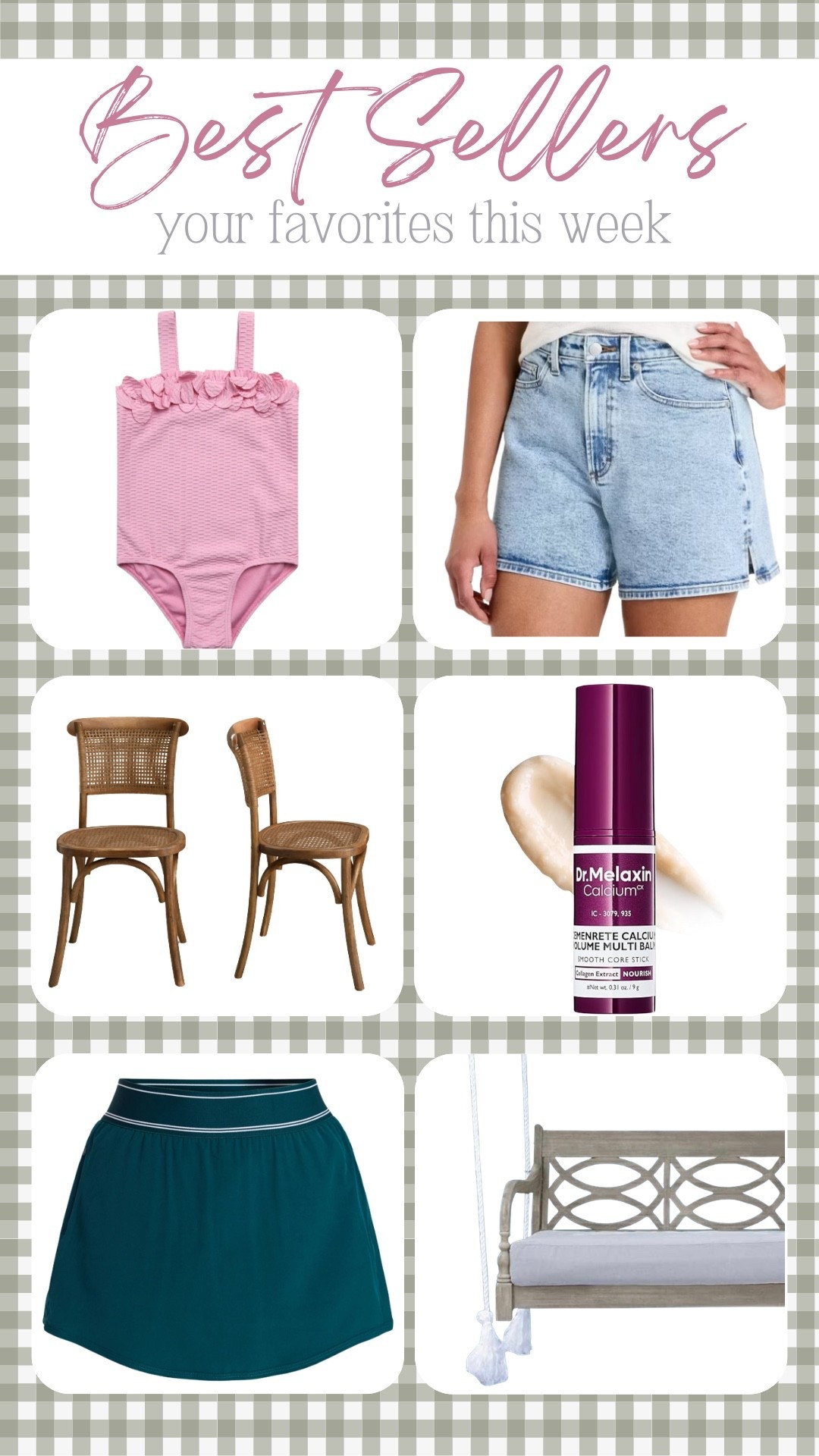 Your favorites this week! 

THEBLOOMINGNEST shorts target swim Walmart dining chairs Wayfair athletic skirt bed swing Amazon 

#LTKSaleAlert #LTKHome #LTKKids