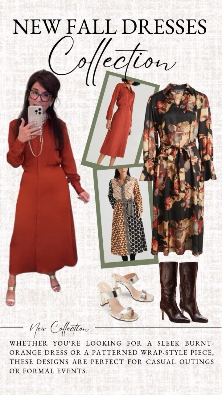 Whether you're looking for a sleek burnt-orange dress or a patterned wrap-style piece, these designs are perfect for casual outings or formal events.

#LTKStyleTip #LTKTravel #LTKWorkwear