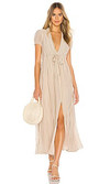 Click for more info about Tularosa Joel Plunge Maxi Dress in Ivory from Revolve.com