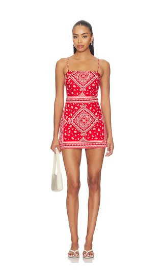 Amanda Uprichard Avani Skort Romper in Red. - size M | Revolve Clothing (Global)