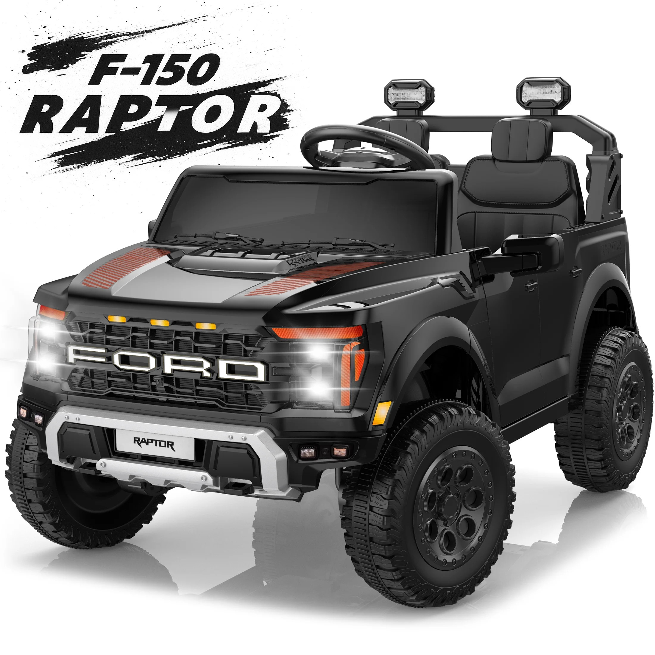 24V Ride on Cars 2 Seater for Kids, Ford F150 Raptor Battery Powered Ride on Toys Truck with Remo... | Walmart (US)