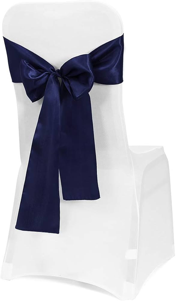 Obstal 10 PCS Satin Chair Sashes Bows for Wedding Reception- Universal Chair Cover Back Tie Suppl... | Amazon (US)