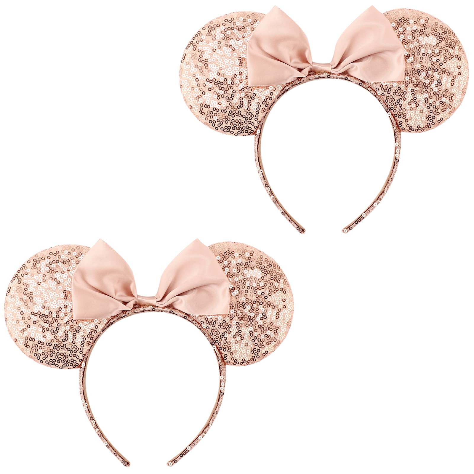 Mouse Ears Headbands with Bow Minnie Ears Cosplay Costume Hair Accessories for Women Birthday Par... | Amazon (US)