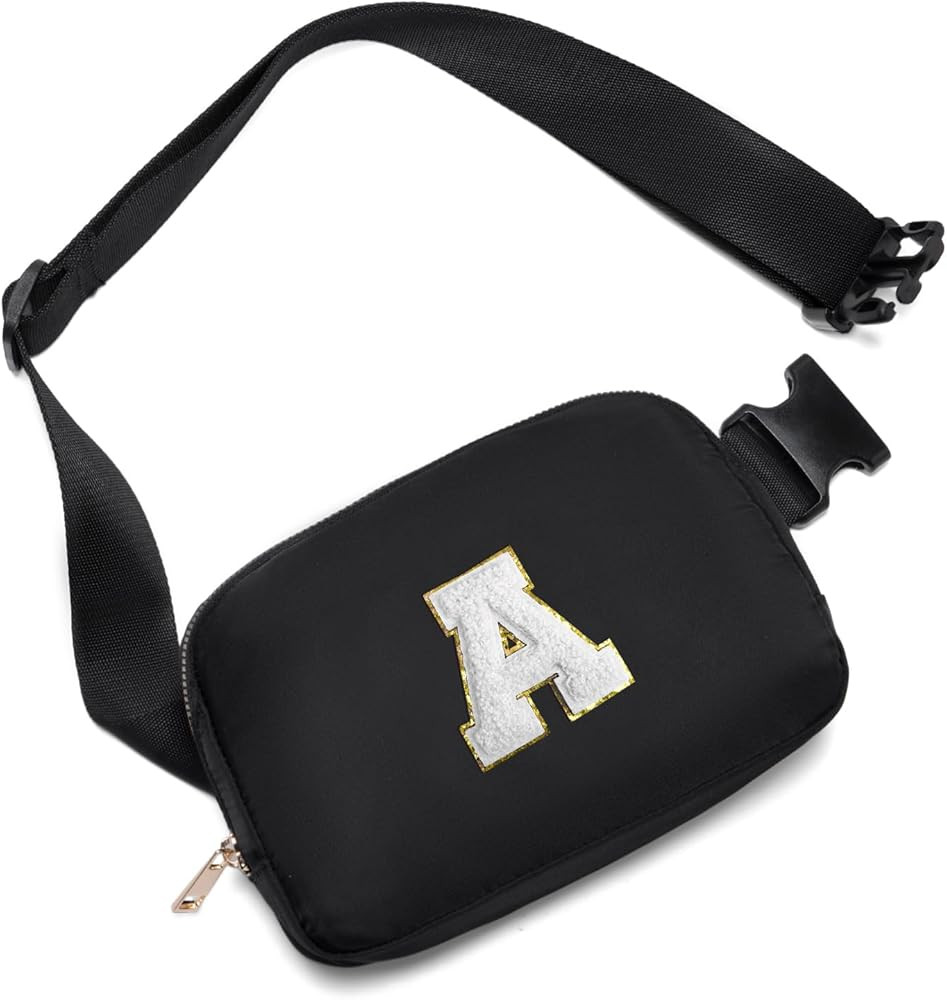 Gitus Belt Bag Fanny Pack Crossbody Bags for Women with Initial Letter Patch Teen Girl Gifts Tren... | Amazon (US)