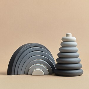 Montessori Toys 2 Year Old Black and White Gradient Puzzle | Etsy | Etsy (US)