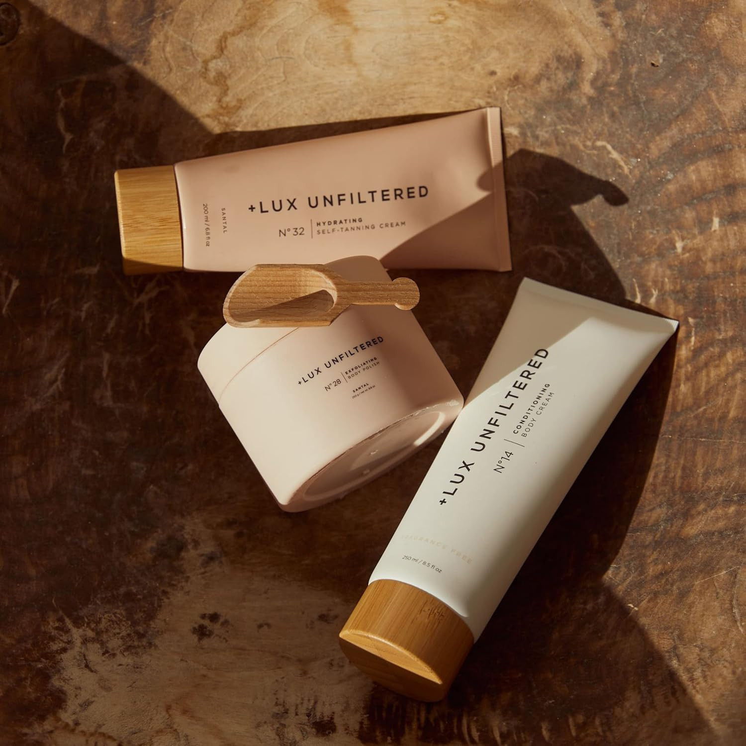 + Lux Unfiltered Complete Body Tanning Kit with N°32 Gradual Hydrating Self Tanner in Santal, N... | Amazon (US)