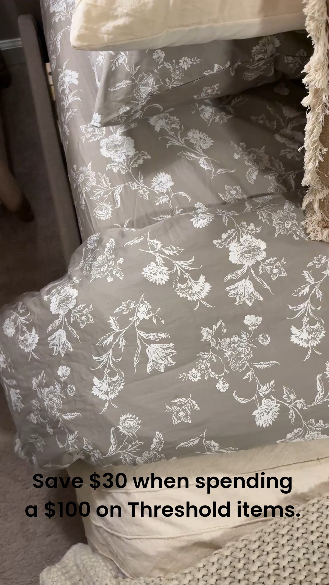 Target right now has some great Target circle sales going on! Spend $100 on threshold items and get $30 off! 

Target bedroom sheets

#LTKSaleAlert #LTKHome #LTKFindsUnder100