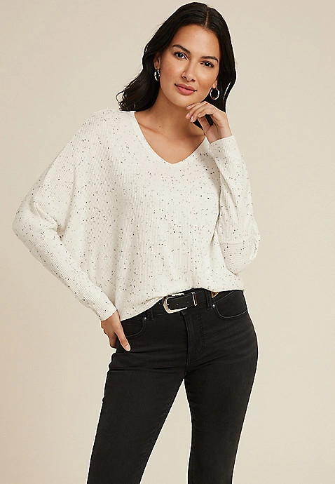 24/7 Dakota V Neck Dolman Top | Maurices