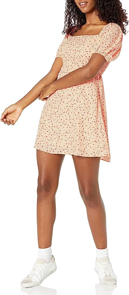 Wild Meadow Women's Puff Short Sleeve Square Neck Mini Dress | Amazon (US)