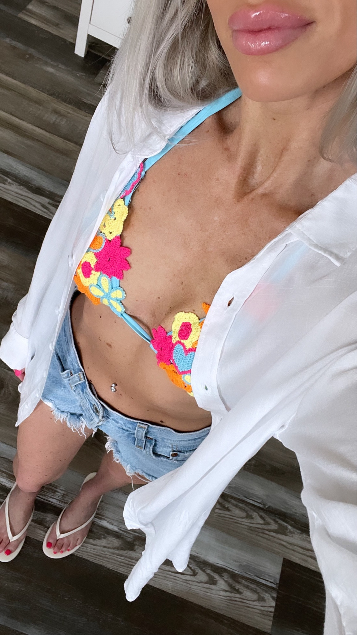 Outfit of the day ☀️ My lake day look. 
Everything under $40 here 🙌🏼

Summer outfits. Summer fashion. Outfit of the day. Summer style. Beach wear. Vacation outfits. Resort wear. Cruise outfits. Swimsuits. Bikinis. Swim cover ups. Denim shorts. Beach shirt. Easy outfits  

#LTKSwim #LTKFindsUnder50 #LTKSaleAlert