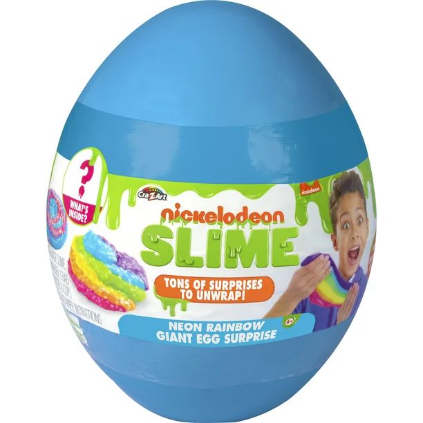 Cra-Z-Art Nickelodeon Slime Neon Rainbow Giant Egg Surprise Unboxing Kit - Walmart.com | Walmart (US)