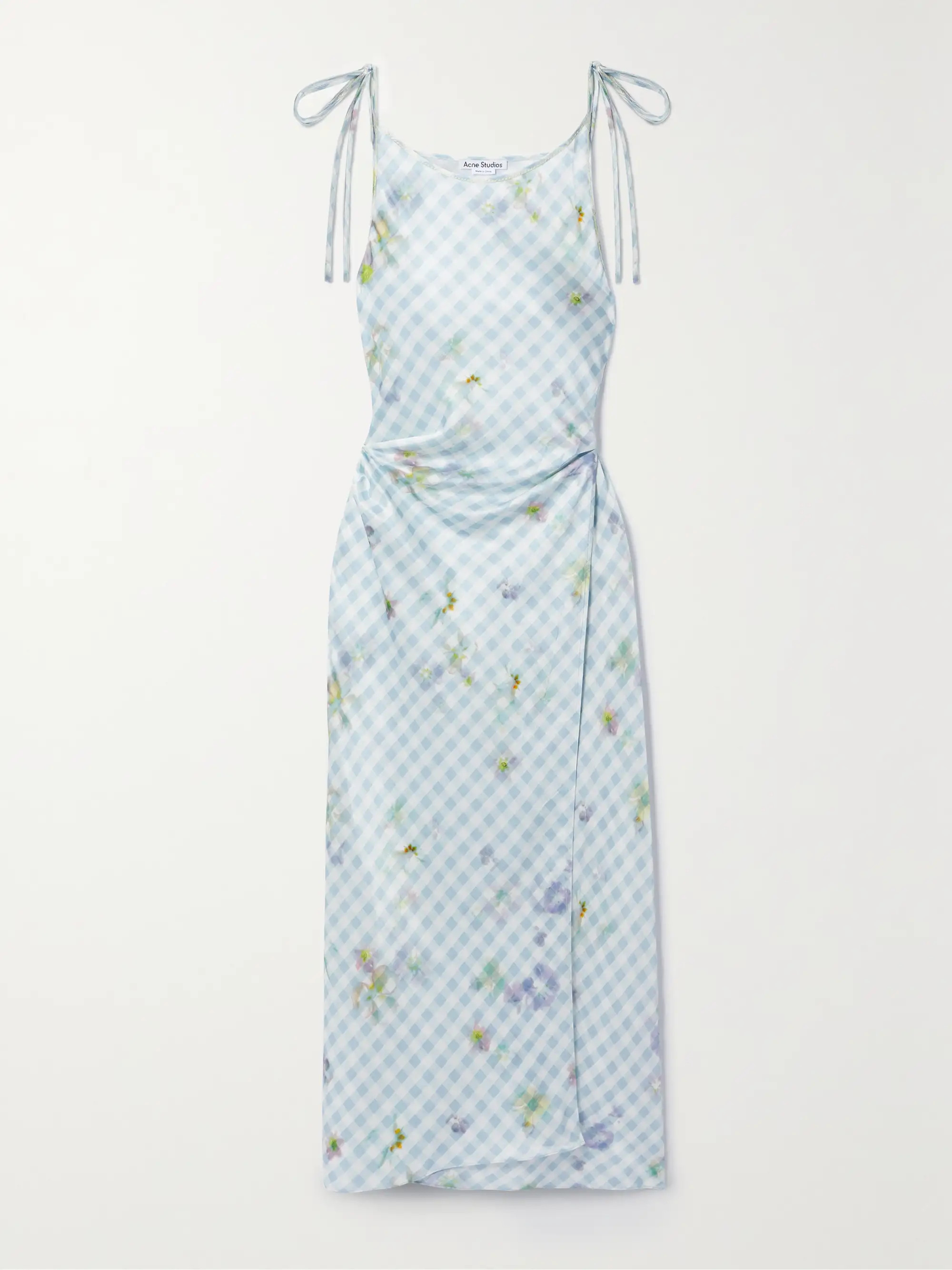 Wrap-effect printed satin maxi dress | NET-A-PORTER APAC