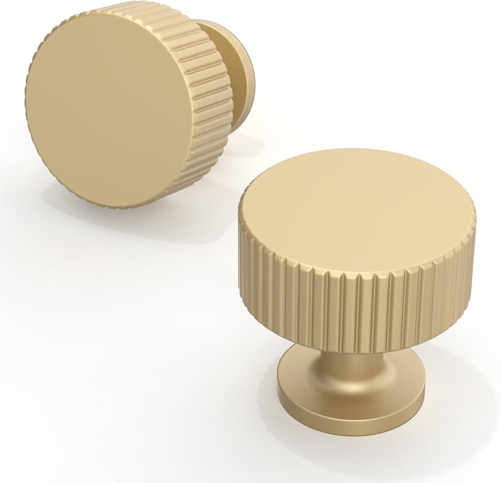 10 Pack Brushed Gold Kitchen Cabinet Knobs Cabinet Pulls Drawer Knobs Cabinet Hardware Zinc Knobs... | Amazon (US)